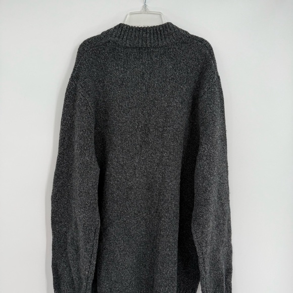 LL Bean 100% Lambs Wool Mens Ragg Size XL Tall Sweater Item ID 285175 Gray - Picture 9 of 10